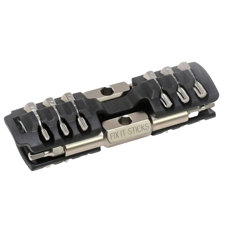 Prestacycle Fixit Sticks Pro Hex Bit Driver Set, Compact T-Handle Ratcheting Tool Kit w/18 Replaceable Bits for Bikes & Repairs - Fix It Sticks Accessories, All-in-One Toolkit - Image 1